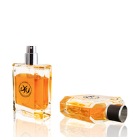 Bouteille de pulvérisation en verre plat vide de luxe bouteille de diffuseur de roseau d'huile essentielle 100ml bouteille de parfum à sertir