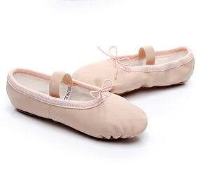 Scarpette da Danza Classica Color Carne <span class=keywords><strong>in</strong></span> <span class=keywords><strong>Pelle</strong></span> Morbida da Ballerina per Bambina - Product Image 4