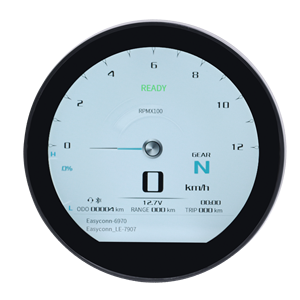 Angepasstes 3,6-Zoll-Runddisplay für Elektromotorräder mit Pfeilnavigation und individueller Benutzeroberfläche - Product Image 1