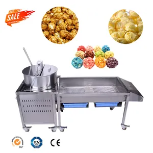 Automatic commercial Big Capacity Gas popcorn machine for various shapes flavoured popcorn