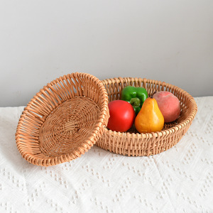 Steamed bun <b>basket</b>, willow woven storage <b>basket</b>, woven <b>basket</b>, fruit snack <b>bread</b> <b>basket</b>, desktop toy storage <b>basket</b>, pure - Product Image 2