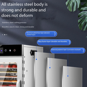 Deshidratador de alimentos de 18 bandejas de acero inoxidable 201 para procesamiento de alimentos industriales de gran capacidad de grado profesional - Product Image 4