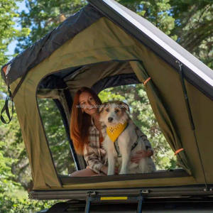 Soufflets <span class=keywords><strong>de</strong></span> tente <span class=keywords><strong>de</strong></span> toit pour voitures - Extensibles, imperméables, pour 2 à 4 personnes - Modèle : CRT-002 - Product Image 3