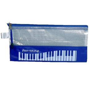 Bolsa de malla creativa con diseño de teclado de piano para material escolar, bolsa de archivo, bolsa de clasificación para estudiantes, bolsa impermeable con cremallera para billetes - Product Image 1
