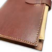 Agenda de Cuero A6 con Tapa Dura, Organizador, Funda para Pasaporte, Estuche para Bolígrafo, Diario de Viaje, Cuaderno Azul CHOU Shanghai
