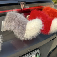 Queue de renard électrique en peluche avec fonction sonore et télécommande, ornement arrière automatique pour véhicule, accessoire suspendu extérieur