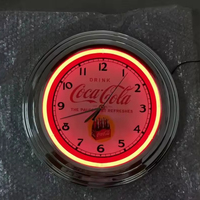 Neon Digitaluhr 15" 17" Turmform LED Neonlicht Wanduhr Doppelt Beleuchtet 12V Alarm ABS Material Kundenspezifisch für Unternehmen und Parks