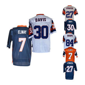 Maglia da Football Americano Retrò Denver 7 John Elway 30 Terrell Davis 84 Shannon Sharpe, Vendita all'Ingrosso - Product Image 5