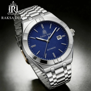 นาฬิกาข้อมือ <span class=keywords><strong>Raksa</strong></span> Duke สำหรับผู้ชาย ตัวเรือนสแตนเลสสตีล ระบบออโตเมติก หน้าปัด 50 มม. กันน้ำ 3BAR - Product Image 1