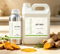 Huile essentielle de curcuma biologique d'Inde pour diffuseur d'aromathérapie, éclaircissement de la peau - Extrait de plante de Curcuma Longa 100% pur et naturel