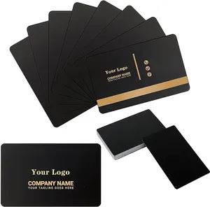 Wholesale Luxury Custom Logo Engraved Laser Cut Name Black Silver Blanks Metal Business Cards