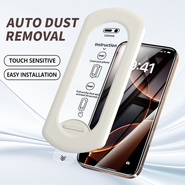 Anti-scratch Dust Free Installation Kit 9H Applicator for iPhone 12 13 14 15 16 17 Pro Max Plus Magic John Screen Protector