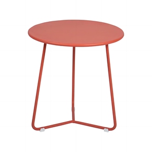 Mesa auxiliar redonda de metal, mesa auxiliar pequeña plegable negra, mesa de centro con acento para exteriores e interiores para espacios pequeños, dormitorio, Patio - Product Image 4
