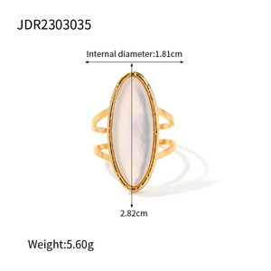 Vintage Bohemian Trendy Gold Plated Stainless Steel Zircon <b>Open</b> <b>Ring</b> with Star Flower Design for Women - Product Image 6
