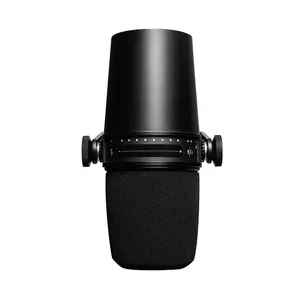 Shu Re MV7 Mikrofon Hitam Bawaan Kartu Suara Dubbing Bernyanyi/Host Siaran Langsung/Notebook Desktop 3.5Mm/Tiga Inti
