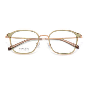 Monture de lunettes en titane M6109, rectangulaire, unisexe, monture complète, verres remplaçables, verres en acrylique, origine Shenzhen - Product Image 1