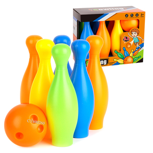 Juego de bolas de Bolos de plástico de 7 piezas al por mayor, juego deportivo de bolos <span class=keywords><strong>para</strong></span> interior y exterior <span class=keywords><strong>para</strong></span> niños - Product Image 2