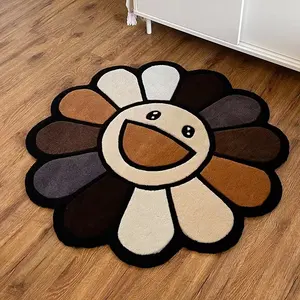 3d die cut rugs living room designer brand Custom cut out carpet hand tufted area logo rug