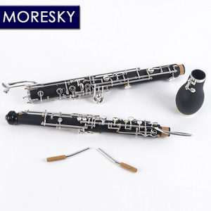 แอมเบอร์ฮอร์น MORESKY คีย์ F โอโบ คีย์ชุบเงิน อัลโตโอโบ กึ่งอัตโนมัติ ตัวเครื่องทำจากไม้ ABS/ไม้มะเกลือ/ไม้มอปาน สีดำ รุ่น MEH-189 - Product Image 1
