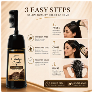 Shampoo Colorante 3 in 1 Easy Comb, Copertura Permanente dei <span class=keywords><strong>Capelli</strong></span> Grigi, Marrone Dorato Chiaro, Unisex OEM per Donne e Uomini - Product Image 4