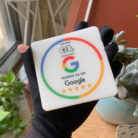 Muestra gratis Google Review PVC Epoxy Sticker NFC Menú Social Media Google Review Placas con adhesivo fuerte