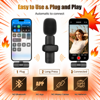 Micrófono Lavalier Inalámbrico Portátil K9 con Clip, Micrófono de Solapa para Teléfono Inteligente, Cámara, Vlog, Transmisión en Vivo, Entrevistas y Grabaciones