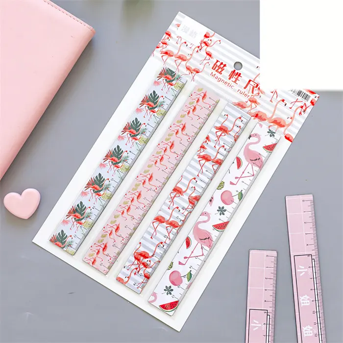 Rất Nhiều Cổ Phiếu Nhà Máy Giá Trường Văn Phòng Đa Chức Năng 18Cm Chiều Dài Vui Flamingo In Từ Linh Hoạt Cai Trị Văn Phòng Phẩm Cho Cô Gái PVC Nhựa Linh Hoạt Cai Trị