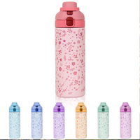 Bouteille d'eau isotherme en acier inoxydable grande capacité avec paille, style moderne pour la randonnée, l'escalade et les sports de plein air
