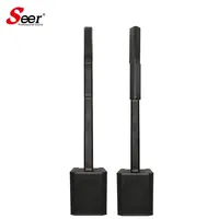 Sistema de Conferencia Lineal de Rango Completo Seer Audio, Altavoces de Columna Profesionales de 2 Vías, Gabinete de Aluminio, 400W RMS, Uso Comercial y Doméstico