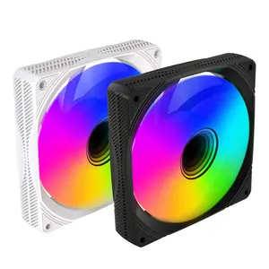 Lovingcool precio de fábrica 12cm RGB Gaming Computer Case Cooler 120mm disipador térmico de plástico VENTILADOR DE CPU con iluminación RGB