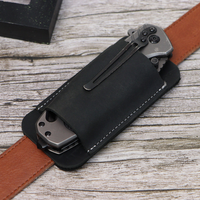 Étui en cuir pliable personnalisé pour couteau de survie, vente en gros d'usine, pour outils EDC, à porter à la ceinture, pour camping et activités de plein air