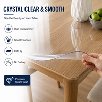 Nappe transparente en PVC YJ, couverture de table en plastique transparent, protection de table en vinyle pour dortoirs, rouleau imperméable en gros