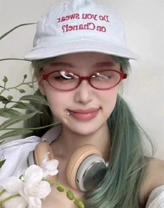 Gafas YHA YHA0154 2D <span class=keywords><strong>Manga</strong></span> Fashion, Montura Pequeña, Sin Graduación, Estilo Artístico Cóncavo, Color Rojo, para Fiestas, Venta Rápida - Product Image 5