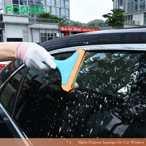 Foshio personalizar LOGO coche ventana tinte herramienta parabrisas recoger agua silicona raspador herramienta