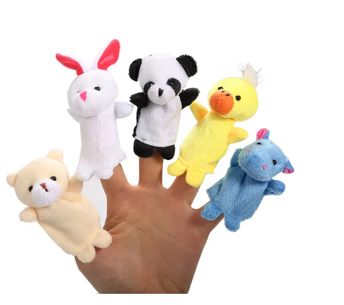Lot Cartoon Animal Finger Puppet Child Toys Parent-child Early Childhood Education Puzzle Doll Toy Kawaii Plush Toys For Kids