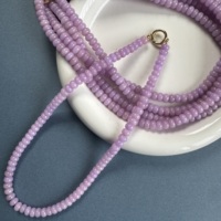 Collier coloré personnalisé fait main en pierres précieuses arc-en-ciel, perles rondes épaisses en pierre naturelle vibrante, bijoux en perles abacus pour boutiques