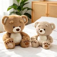 Peluche d'ours véritable avec empreinte de patte, en polyester, adorable compagnon de confort, cadeau idéal pour câliner avant le coucher, Saint-Valentin