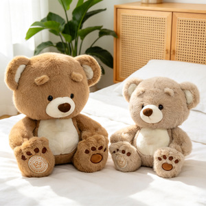 Peluche Orsetto con Impronta di Zampa Autentica, in Cotone PP e Poliestere, Adorabile Compagno di Comfort, Regalo Perfetto per Abbracciare e per la Nanna, San Valentino - Product Image 1