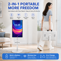 Televisor Portátil Blanco de 24 Pulgadas con Pantalla Táctil 1080P, Android 13, 6G+128G de Almacenamiento