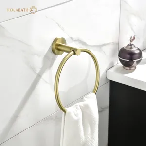 Towel Ring Brushed Nickel Bath Hand Towel Ring Stainless Steel Round Towel Holder For Bathroom