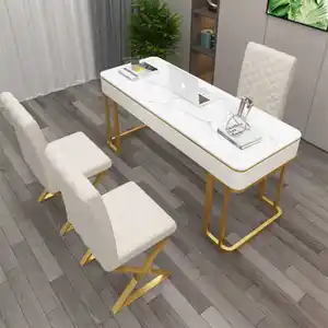 Modern Marble Table Office Desk Furniture with Drawer Marble Table Boss Desk Cabinet Home Modem Twin Wooden School Desk