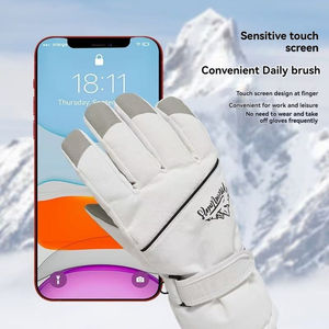 Toptan kış kayak eldiveni açık yastıklı sıcak bisiklet eldiveni kaymaz su geçirmez dokunmatik ekran eldiveni - Product Image 4