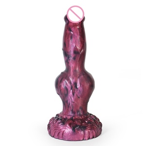 FAAK New Sex Toy Liquid Silicone Animal Long Penis <b>Dildo</b> Large Dog Knot <b>Dildo</b> for Female Vaginal Masturbation - Product Image 3