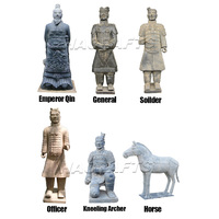 Figurine de soldat militaire de guerriers en terre cuite de l'armée en terre cuite de 80cm fournie directement par l'usine pour la décoration intérieure extérieure