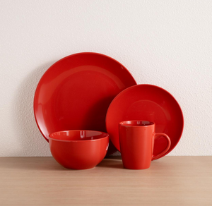 Elegant Glossy Red Enamel Style Ceramic Casserole <b>Set</b>, <b>Stoneware</b> Casserole Cookware & <b>Dinnerware</b> for Modern Kitchen & Gifting - Product Image 4
