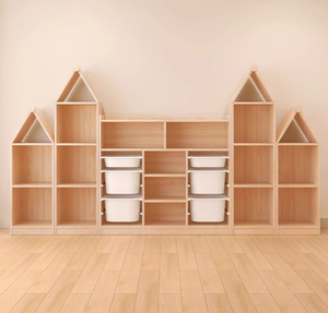 Étagère à livres Montessori pour enfants, étagère à livres illustrés, étagère de rangement, bois massif, jouet, armoire de rangement multifonctionnelle, étagère ouverte - Product Image 1