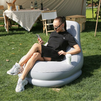Canapé-lit gonflable de salon extérieur avec porte-gobelet, fauteuil de cinéma gonflable, canapé-lit pour adultes, ensemble de sièges relaxants pour adultes