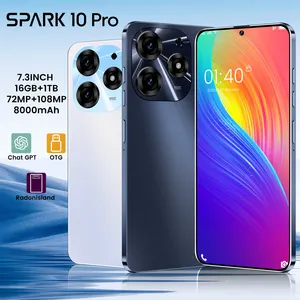 Spark10 pro nova chegada alta qualidade celular desbloqueado celular com cartões duplos sim
