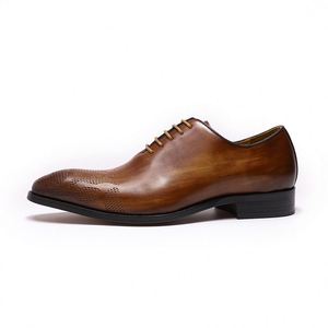 Nuevo Modelo de Mocasines de Conducción de Cuero Genuino, Zapatos Oxford Formales con Cordones y Punta de Ala para Hombre - Product Image 3