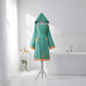 Peignoir unisexe 100% coton Best Seller Séchage rapide Vêtement de nuit d'été Tissu tissé respirant Léger Fabriqué en Turquie pour toute l'année - Product Image 5